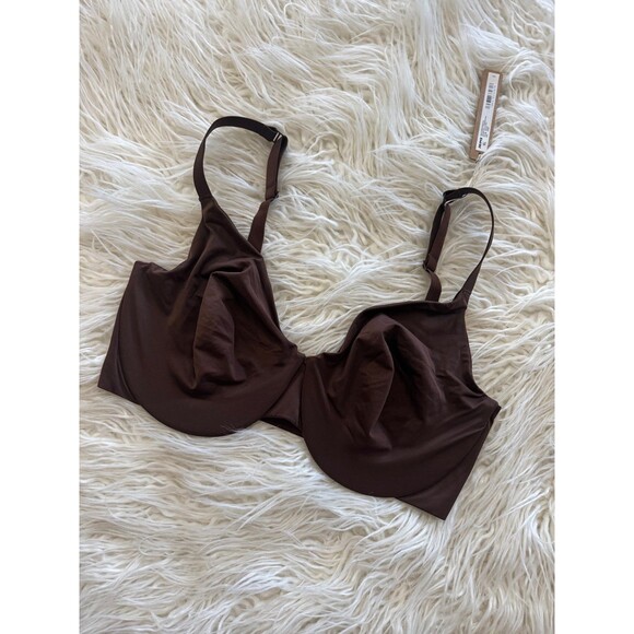 Skims Smoothing Intimates Unlined Full Coverage Bra Cocoa Size 34DDD - Picture 4 of 8
